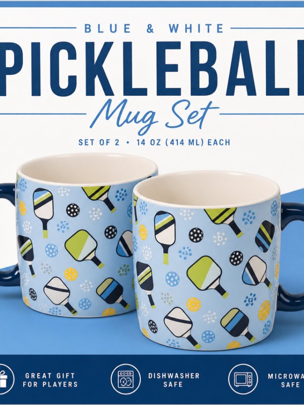 🥒 Pickleball Pickle ball  Ceramic Mug Set – 16 oz | New